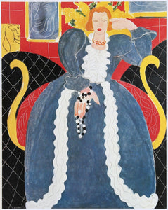 Grand Robe bleue, fond noir Poster | Henri Matisse,{{product.type}}