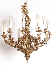 Gilt Bronze Twelve-Arm Chandelier