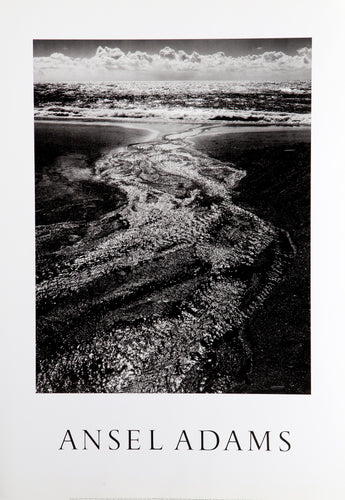 Stream, Sea, Clouds, Rodeo Lagoon, California Poster