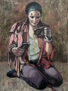 Harlequin with Masks