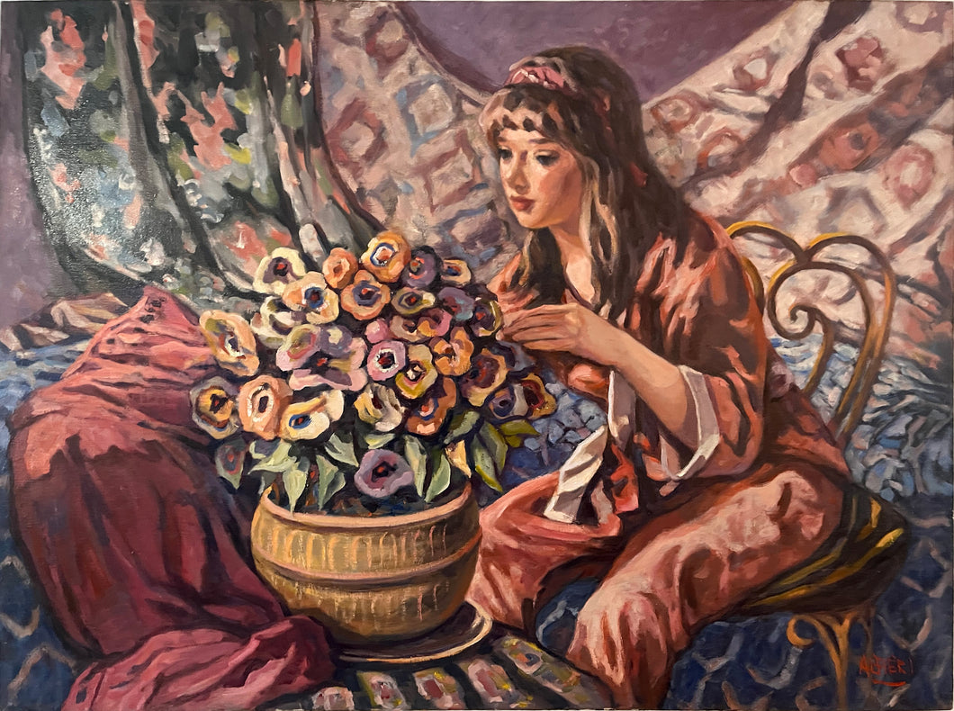 Young Girl with Flowers