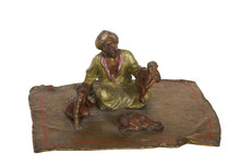 Arab Man with Three Monkeys