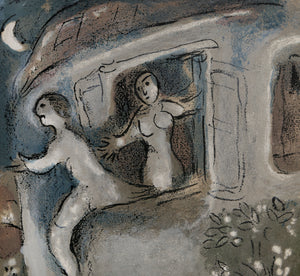 David saved by Michal from "Drawings for the Bible"