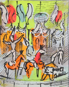 Trick Riders in Circus Ring