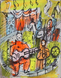 Clown Duo Band with Horses