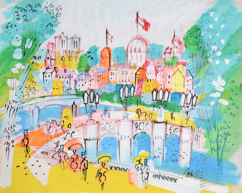 Pantheon and Notre Dame from Bridge