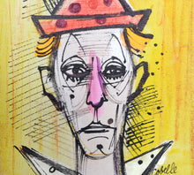 Clown in Orange Polka Dot Hat