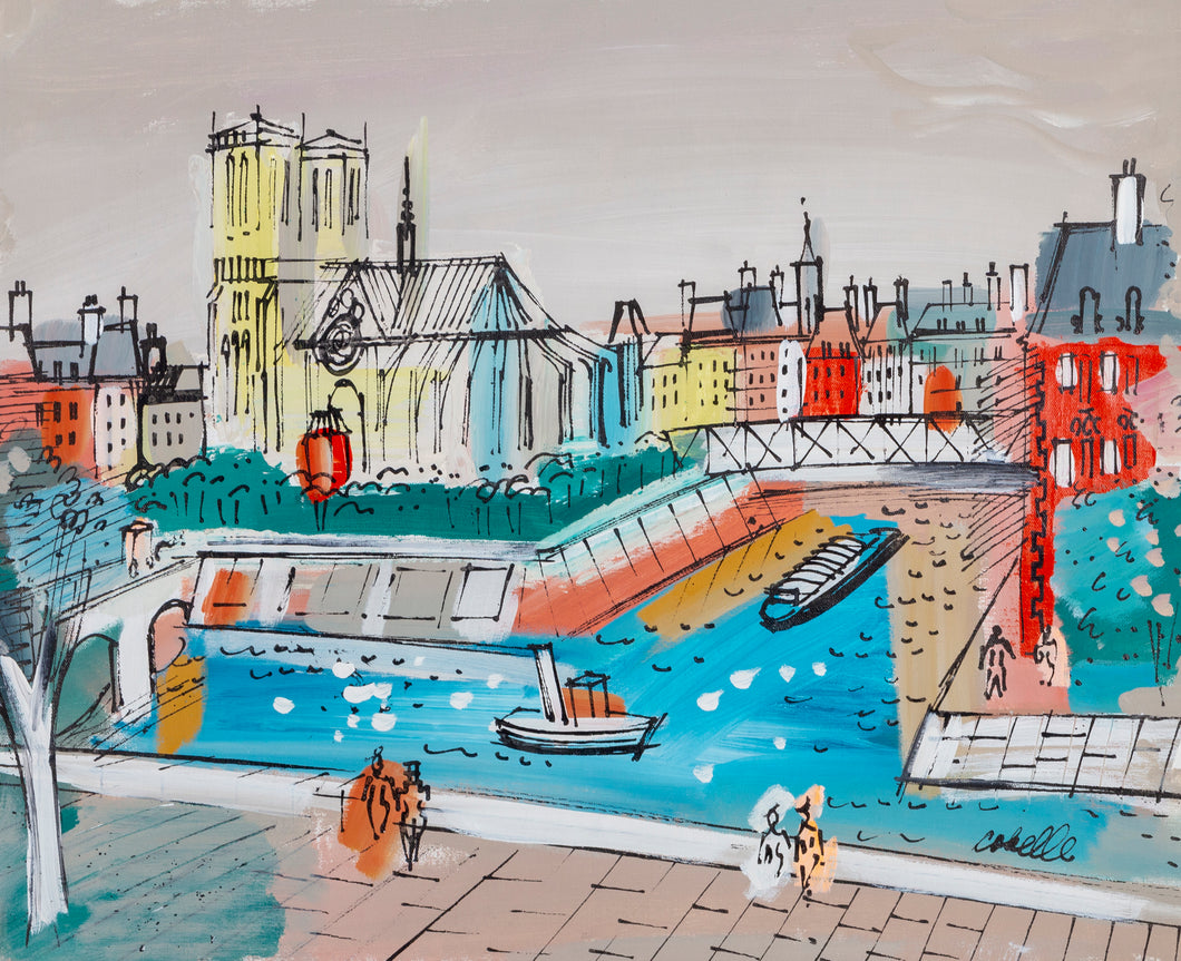 Notre Dame with Bridge 2