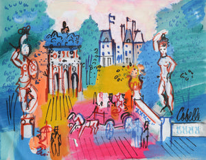 Horse and Carriage with Nude Monuments