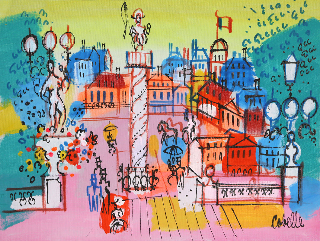 Monument in Parisian Square