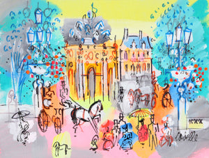 Paris Street with Horse and Carriage
