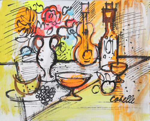 Still Life with Violin and Fruit