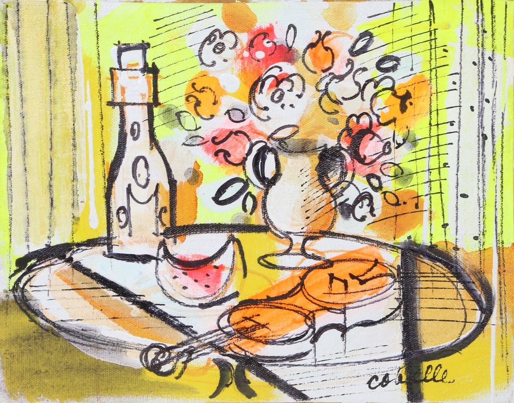 Still Life with Violin and Watermelon