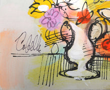 Vase with Flowers (Orange and Purple)