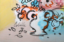 Vase with Flowers (Baby Blue and Orange)