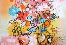 Vase with Flowers (Pink and Blue) 1