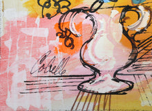 Vase with Flowers (Pink and Blue) 1