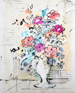 Vase with Flowers (Purple and Pink)