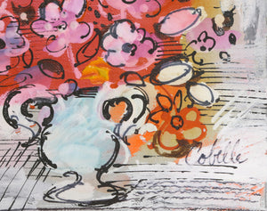 Vase with Flowers (Red and Orange)
