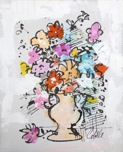 Vase with Flowers (Red and Purple)