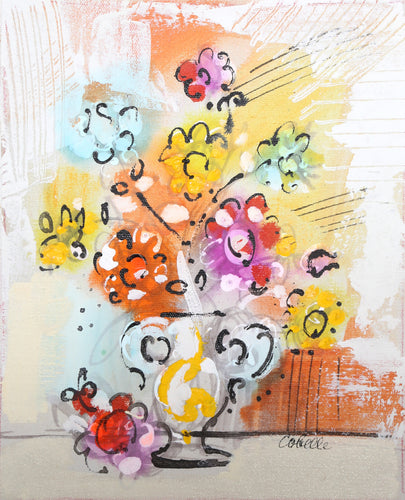 Vase with Flowers (Orange and Pink) 2