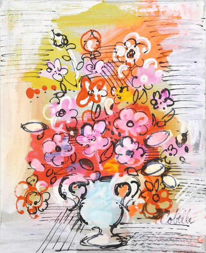 Vase with Flowers (Red and Orange)