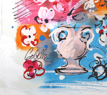 Vase with Flowers (Pink and Blue) 2