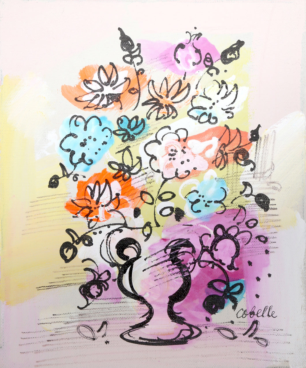 Vase with Flowers (Purple)