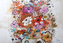 Vase with Flowers (Brown and Red)