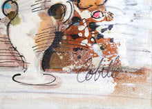 Vase with Flowers (Brown and Red)