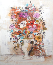 Vase with Flowers (Brown and Red)