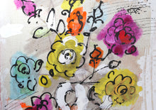 Vase with Flowers (Yellow and Purple)