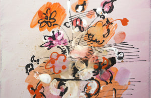 Vase with Flowers (Orange and Pink) 1