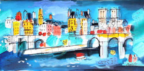 View of Notre Dame from Seine 1