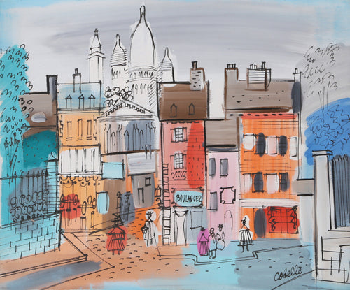 View of Sacre Coeur from Paris Street 2