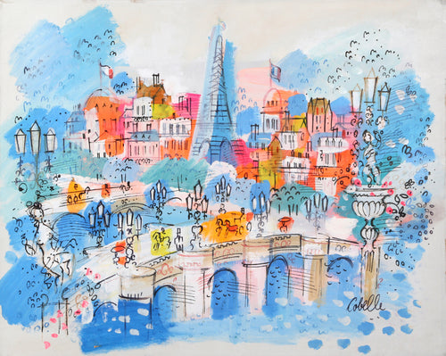 Paris Bridge with Eiffel Tower 1