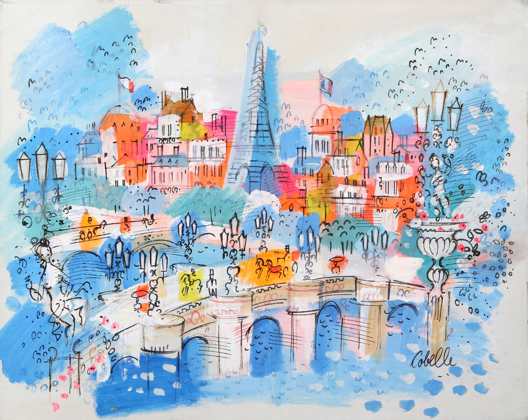 Paris Bridge with Eiffel Tower 1