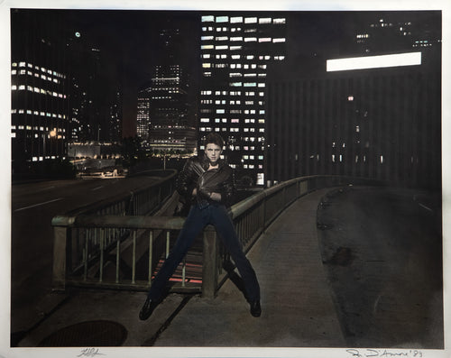 Man and Street Lights