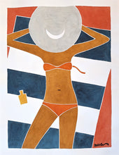 Woman in an Orange Bikini