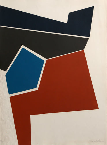 Red, Blue and Black Composition