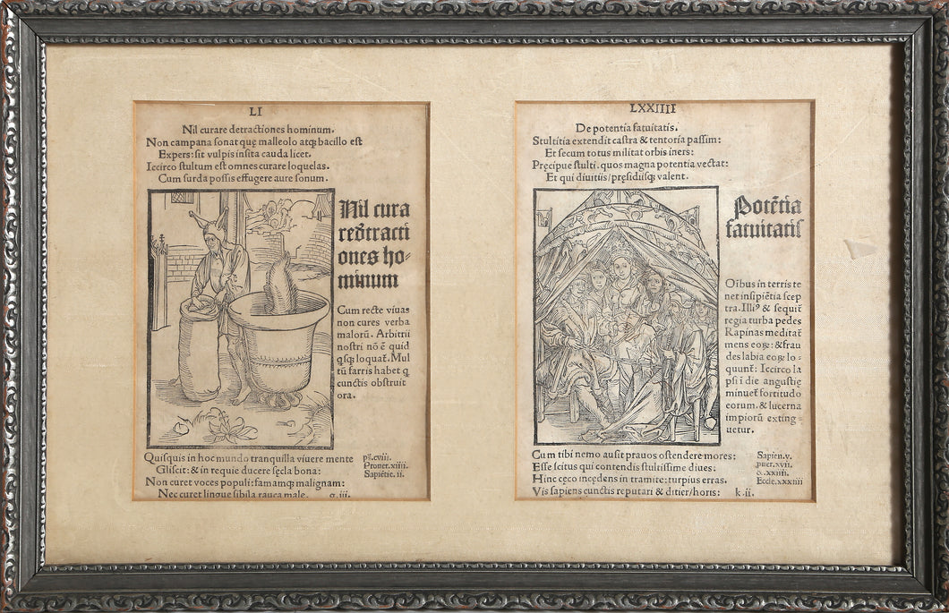 Diptych from First Edition of The Ship of Fools