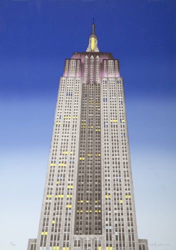 Empire State Building in Blue