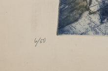 Cheval jaune et bleu