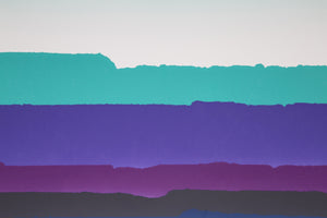 Landscape in Green, Blue and Purple