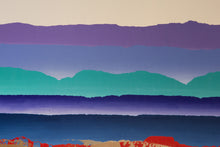 Landscape in Purple, Green, Blue and Red