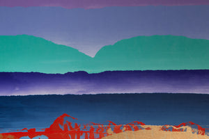 Landscape in Purple, Green, Blue and Red