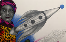 Blue Rose and Red Sky