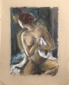 Nude Woman with Bed Sheet