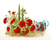 Mistletoe and Scarlet Carnation