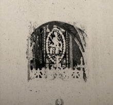 Figure Below Stained Glass